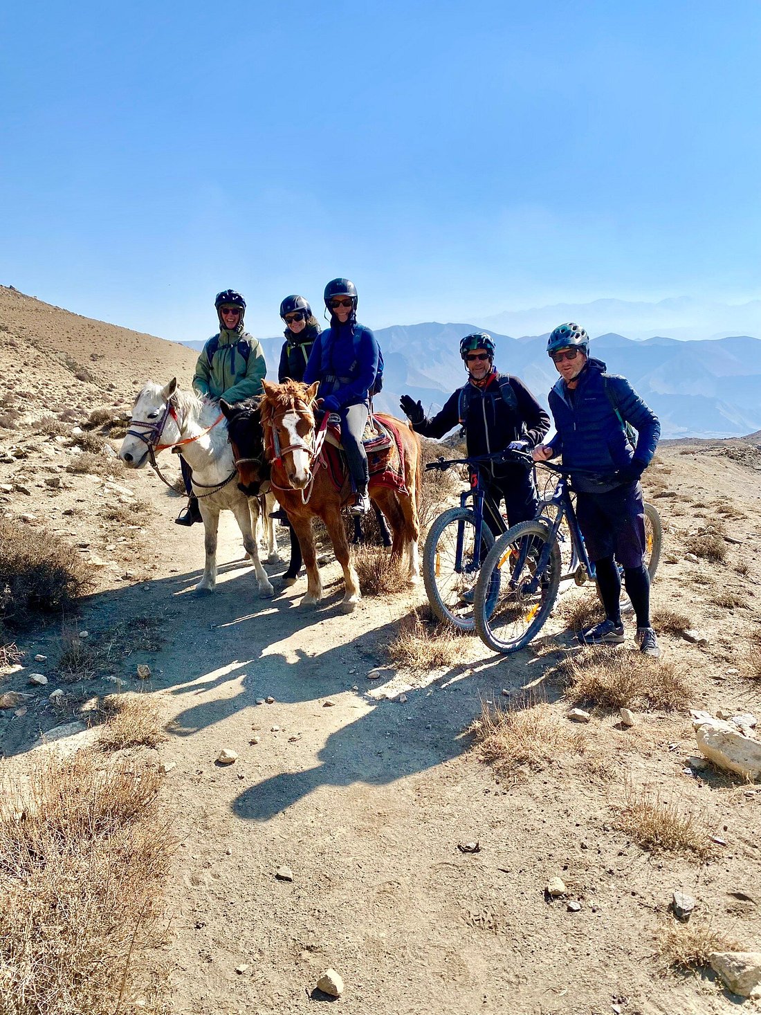 Upper Mustang horse riding, mountain biking and walking trek. Amazing.